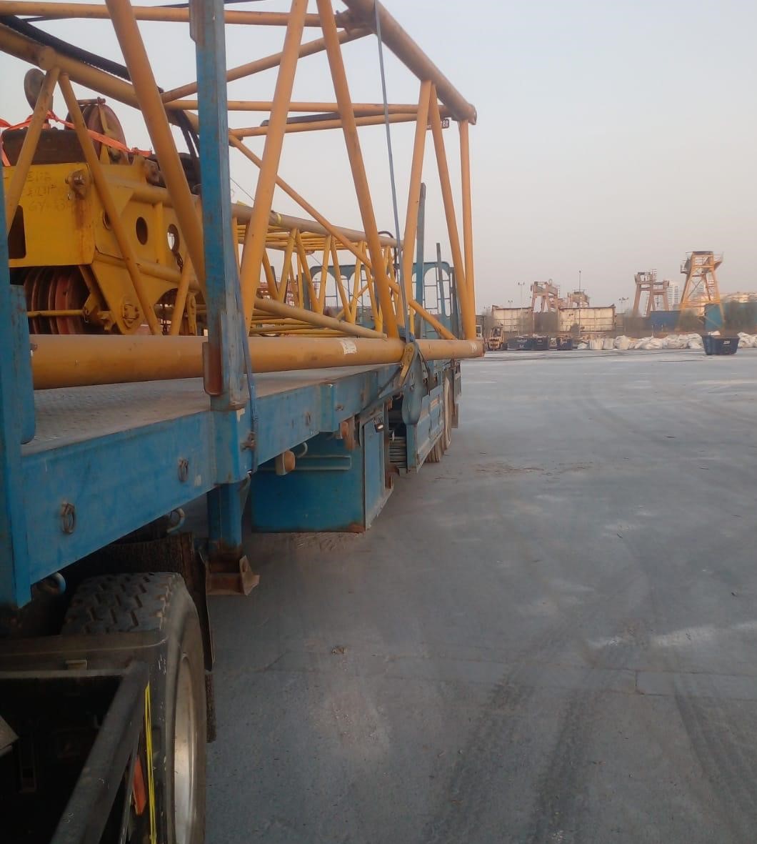 Heavy haul trucks transporting cargo