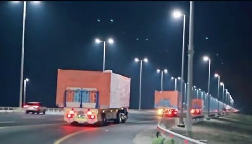 Raja and Tahir transport on the road